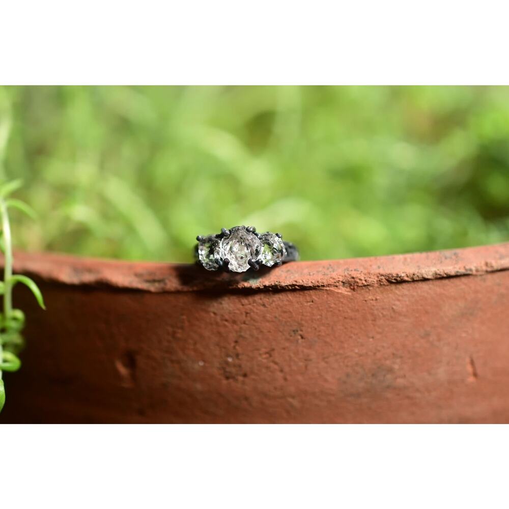 Raw stone jewelry, Lake County diamond engagement ring